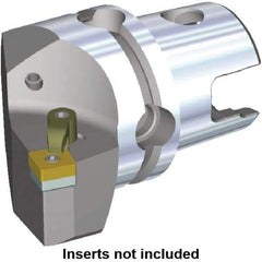 Kennametal - Left Hand Cut, Size KM80, SN.. Insert Compatiblity, Modular Turning & Profiling Cutting Unit Head - 48mm Ctr to Cutting Edge, 70mm Head Length, Through Coolant, Series M-Clamping - Apex Tool & Supply