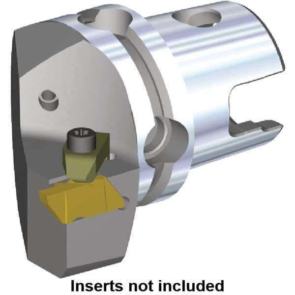 Kennametal - NG3R Insert, 50mm Head Length, Modular Grooving Cutting Unit Head - Right Hand Cut, System Size KM50, Through Coolant, Series Top Notch - Apex Tool & Supply