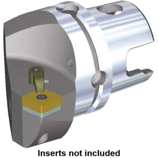 Kennametal - Left Hand Cut, Size KM80, CN.. Insert Compatiblity, Internal or External Modular Turning & Profiling Cutting Unit Head - 53mm Ctr to Cutting Edge, 70mm Head Length, Through Coolant, Series M-Clamping - Apex Tool & Supply