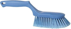 Vikan - 2" Bristle Length, Polyester Wash Brush - 5-13/16" Long x 5" Wide Head, 13-1/2" OAL, Blue, Polypropylene Block - Apex Tool & Supply