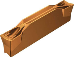 Sandvik Coromant - R123F2F CF 1145 Grade, 0.0984" Cutting Width, Carbide Cutoff Insert - 5° Right Hand Lead Angle, 0.0059" Cnr Rad, Oxide Coated - Apex Tool & Supply
