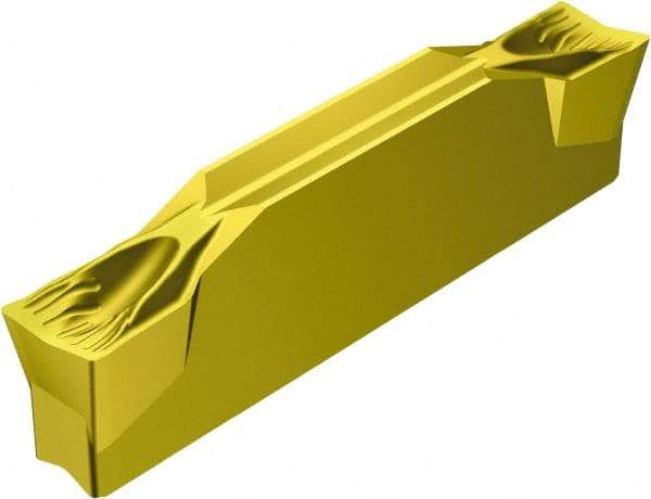 Sandvik Coromant - R123x2F CF 2135 Grade, 0.0984" Cutting Width, Carbide Cutoff Insert - 5° Right Hand Lead Angle, 0.0059" Cnr Rad, TiCN/Al2O3/TiN Coated - Apex Tool & Supply