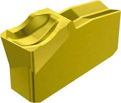 Sandvik Coromant - R151.240 4E 2135 Grade, 0.1575" Cutting Width, Carbide Cutoff Insert - 5° Right Hand Lead Angle, 0.0118" Cnr Rad, TiCN/Al2O3/TiN Coated - Apex Tool & Supply
