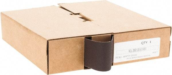 Made in USA - 2" x 50 Yd 120 Grit Aluminum Oxide Cloth Roll - J Weighted Backing - Apex Tool & Supply