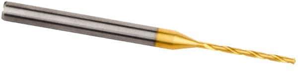 Kennametal - 2.8mm 140° Solid Carbide Jobber Drill - Multilayer TiAlN Finish, Right Hand Cut, Spiral Flute, Straight Shank, 58mm OAL, Standard Point - Apex Tool & Supply