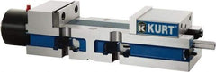 Kurt - 4" Jaw Width, 6" Jaw Opening Capacity, Horizontal Stationary Machine Vise - Hydraulic Operation, 7,800 Lb Capacity, 1 Station, 14.16" Long x 3.4900" High x 1-15/64" Deep, 1.235" Jaw Height, Ductile Iron - Apex Tool & Supply