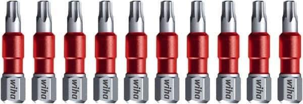 Wiha - T30 Torx Bit - 1/4" Hex Drive, 1-9/64" OAL - Apex Tool & Supply