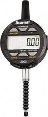 Starrett - 25mm Max Measurement, 0.01mm Graduation, Electronic Drop Indicator - Accurate to 0.03mm, Metric System, LCD Display - Apex Tool & Supply