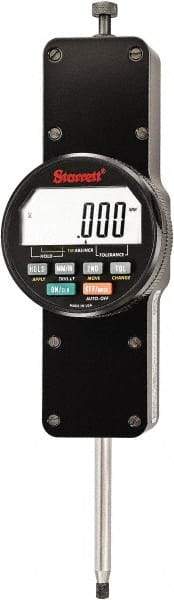 Starrett - 2" Max Measurement, 0.0001, 0.0005 & 0.001" Graduation, Electronic Drop Indicator - Accurate to 0.0002", Inch & Metric System, LCD Display - Apex Tool & Supply