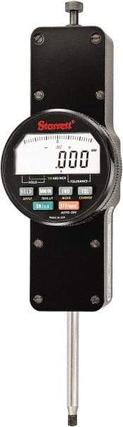 Starrett - 2" Max Measurement, 0.0001, 0.0005 & 0.001" Graduation, Electronic Drop Indicator - Accurate to 0.0002", Inch & Metric System, LCD Display - Apex Tool & Supply
