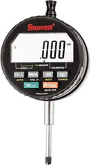 Starrett - 1" Max Measurement, 0.00005, 0.0001, 0.0005 & 0.001" Graduation, Electronic Drop Indicator - Accurate to 0.0001", Inch & Metric System, LCD Display - Apex Tool & Supply