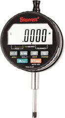 Starrett - 1" Max Measurement, 0.00005, 0.0001, 0.0005 & 0.001" Graduation, Electronic Drop Indicator - Accurate to 0.0001", Inch & Metric System, LCD Display - Apex Tool & Supply