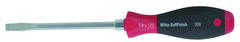 12.0 x 200mm - SoftFinish® Cushion Grip Heavy Duty with Hex Bolster Slotted Screwdriver - Apex Tool & Supply