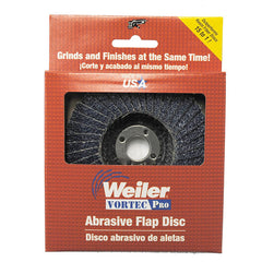 ‎4-1/2″ Vortec Pro Abrasive Flap Disc, Aluminum Backing, 80Z, 5/8″-11 UNC Nut, Retail Pack - Apex Tool & Supply