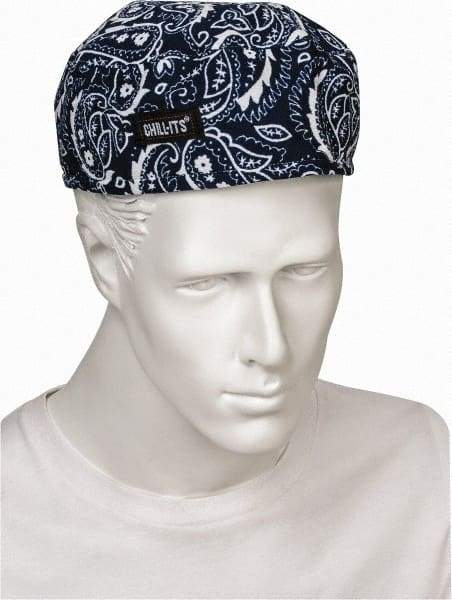 Ergodyne - Size Universal, Cooling Skull Cap - Polyester, Navy Blue - Apex Tool & Supply