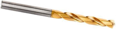 Kennametal - 13.08mm 135° Solid Carbide Jobber Drill - Multilayer TiCN Finish, Right Hand Cut, Spiral Flute, Straight Shank, 124mm OAL, Standard Point - Apex Tool & Supply