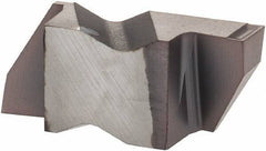Kennametal - 3125NF K Grade KCU25, 3.18mm Cutting Width Carbide Grooving Insert - 3.81mm Max Depth of Cut, Right Hand, 0.19mm Corner Radius, AlTiN Finish - Apex Tool & Supply