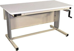 Proline - 72 Wide x 30" Deep x 42" High, Plastic Laminate Workbench - Bull Nose Edge, Adjustable Height Legs, Blue - Apex Tool & Supply