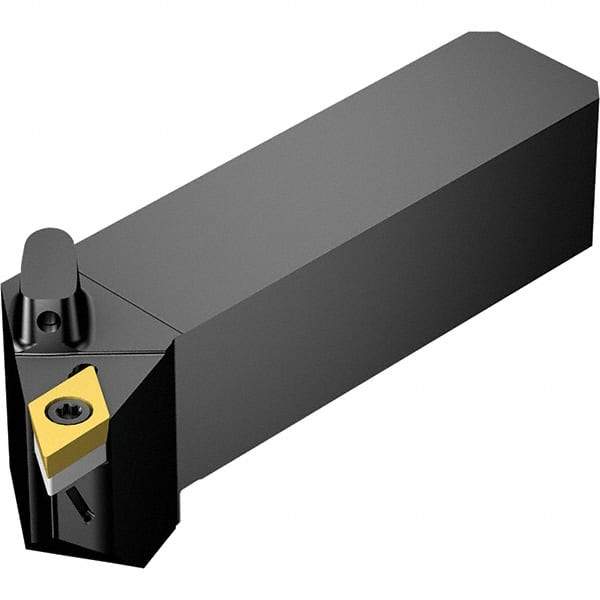 Sandvik Coromant - Right Hand Cut, -3° Lead Angle, 25mm Shank Height x 25mm Shank Width, Neutral Rake Indexable Turning Toolholder - DCMT 11 T3 08 Insert Compatibility, Series CoroTurn 107 - Apex Tool & Supply