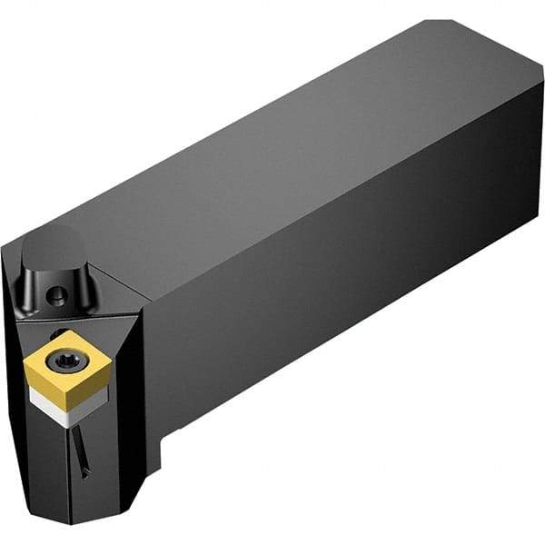 Sandvik Coromant - Right Hand Cut, -5° Lead Angle, 25.4mm Shank Height x 25.4mm Shank Width, Neutral Rake Indexable Turning Toolholder - CCMT 09 T3 08 Insert Compatibility, Series CoroTurn 107 - Apex Tool & Supply