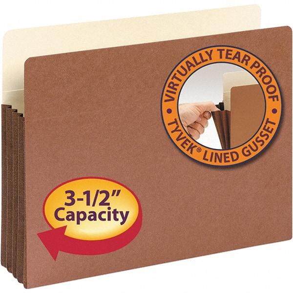 SMEAD - 11-3/4 x 9-1/2", Letter Size, Redrope, Expansion Folders - 11 Point Stock, Straight Tab Cut Location - Apex Tool & Supply