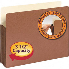 SMEAD - 11-3/4 x 9-1/2", Letter Size, Redrope, Expansion Folders - 11 Point Stock, Straight Tab Cut Location - Apex Tool & Supply