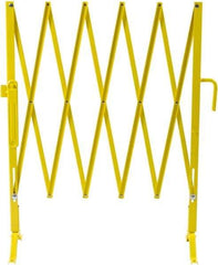 Illinois Engineered Products - 40" High Aisle Gate - Galvanized Steel, Yellow - Apex Tool & Supply