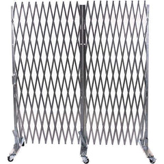 Illinois Engineered Products - 7' High Portable Traffic Control Gate - Galvanized Steel, Silver - Apex Tool & Supply