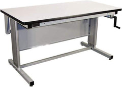Proline - 72 Wide x 30" Deep x 42" High, Static Dissipative Workbench - T-Molded Edge, Adjustable Height Legs, Gray - Apex Tool & Supply
