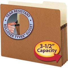 SMEAD - 11-3/4 x 10", Letter Size, Redrope, Expansion Folders - 11 Point Stock, 2/5 Tab Cut Location - Apex Tool & Supply