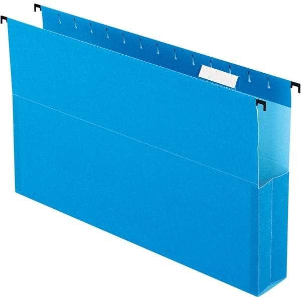 Pendaflex - 8-1/2 x 14", Legal, Blue, Hanging File Folder - 1/5 Tab Cut Location - Apex Tool & Supply