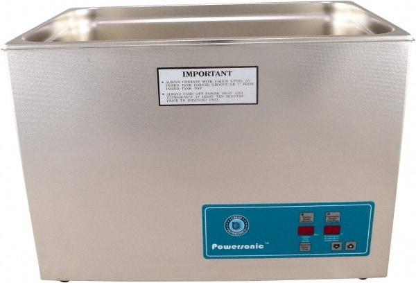 CREST ULTRASONIC - Bench Top Water-Based Ultrasonic Cleaner - 7 Gal Max Operating Capacity, Stainless Steel Tank, 14-1/2" High x 21" Long x 12-3/4" Wide, 230 Input Volts - Apex Tool & Supply