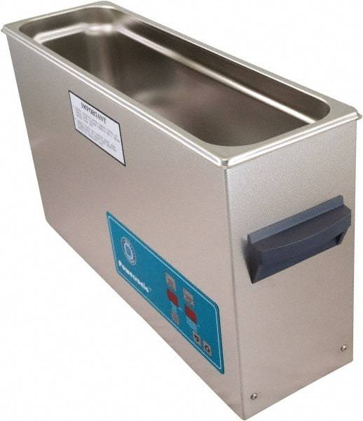 CREST ULTRASONIC - Bench Top Water-Based Ultrasonic Cleaner - 2.5 Gal Max Operating Capacity, Stainless Steel Tank, 10-5/8" High x 20-1/4" Long x 6" Wide, 230 Input Volts - Apex Tool & Supply