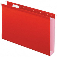 Pendaflex - 8-1/2 x 14", Legal, Red, Hanging File Folder - 11 Point Stock, 1/5 Tab Cut Location - Apex Tool & Supply