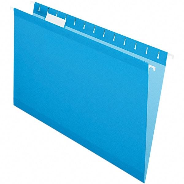 Pendaflex - 8-1/2 x 14", Legal, Blue, Hanging File Folder - 11 Point Stock, 1/5 Tab Cut Location - Apex Tool & Supply