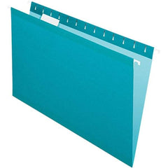 Pendaflex - 8-1/2 x 14", Legal, Teal, Hanging File Folder - 11 Point Stock, 1/5 Tab Cut Location - Apex Tool & Supply