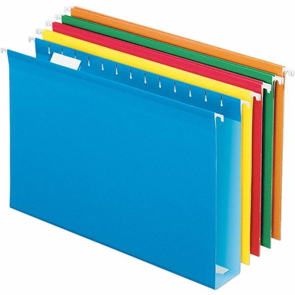 Pendaflex - 8-1/2 x 14", Legal, Assorted Colors, Hanging File Folder - 11 Point Stock, 1/5 Tab Cut Location - Apex Tool & Supply