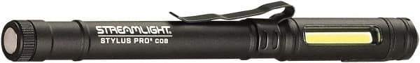 Streamlight - White LED Bulb, 160 Lumens, Penlight Flashlight - Black Aluminum Body, 1 3.7V Lithium-Ion Battery Included - Apex Tool & Supply