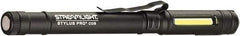 Streamlight - White LED Bulb, 160 Lumens, Penlight Flashlight - Black Aluminum Body, 1 3.7V Lithium-Ion Battery Included - Apex Tool & Supply