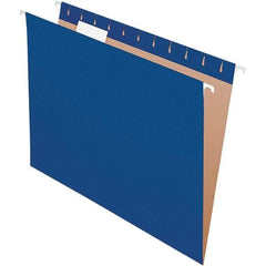 Pendaflex - 8-1/2 x 11", Letter Size, Navy, Hanging File Folder - 11 Point Stock, 1/5 Tab Cut Location - Apex Tool & Supply