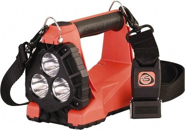 Streamlight - White, Blue LED Bulb, 1,200 Lumens, Spotlight/Lantern Flashlight - Orange Polycarbonate Body, 1 3.7V Lithium-Ion Battery Included - Apex Tool & Supply
