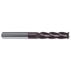 1/2 Dia. x 6 Overall Length 4-Flute Square End Solid Carbide SE End Mill-Round Shank-Center Cut-Firex - Apex Tool & Supply