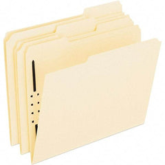 Pendaflex - 8-1/2 x 11", Letter Size, Manila, File Folders with Top Tab - Assorted Tab Cut Location - Apex Tool & Supply