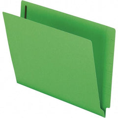 Pendaflex - 8-1/2 x 11", Letter Size, Green, File Folders with End Tab - 11 Point Stock, Straight Tab Cut Location - Apex Tool & Supply