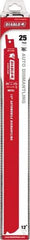 Freud - 12" Long x 1" Thick, Bi-Metal Reciprocating Saw Blade - Straight Profile, 14 to 18 TPI, Toothed Edge, Tang Shank - Apex Tool & Supply