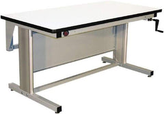 Proline - 60 Wide x 30" Deep x 42" High, Plastic Laminate Workbench - T-Molded Edge, Adjustable Height Legs, Gray - Apex Tool & Supply