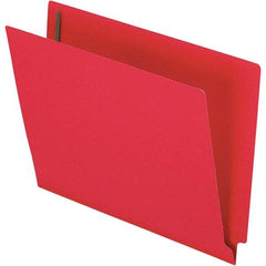 Pendaflex - 8-1/2 x 11", Letter Size, Red, File Folders with End Tab - 11 Point Stock, Straight Tab Cut Location - Apex Tool & Supply
