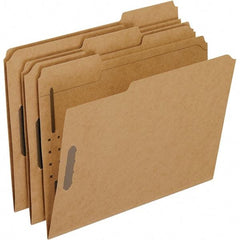 Pendaflex - 8-1/2 x 11", Letter Size, Brown, File Folders with Top Tab - Assorted Tab Cut Location - Apex Tool & Supply