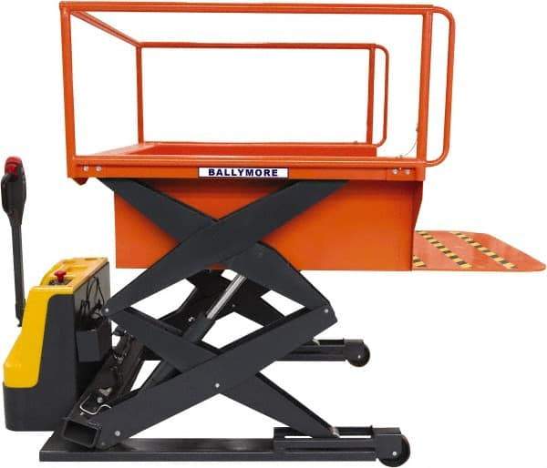 Ballymore - 1,500 Lb Capacity, 98" Lift Height, Battery Operated Elevating Cart - 44" Lowered Height - Apex Tool & Supply