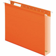 Pendaflex - 8-1/2 x 11", Letter Size, Orange, Hanging File Folder - 11 Point Stock, 1/5 Tab Cut Location - Apex Tool & Supply